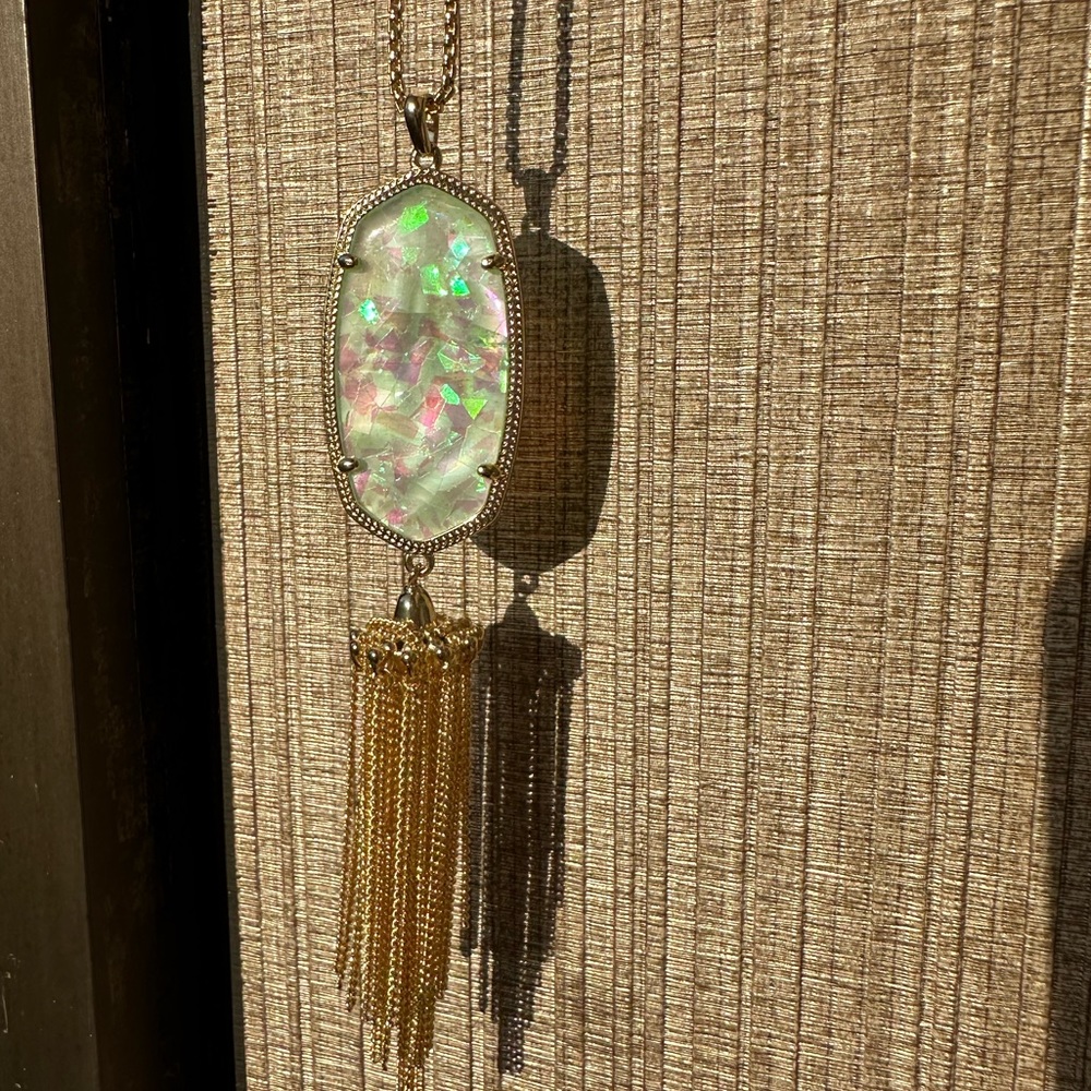 Kendra Scott Rayne Stone Tassel Necklace - Picture 6 of 11